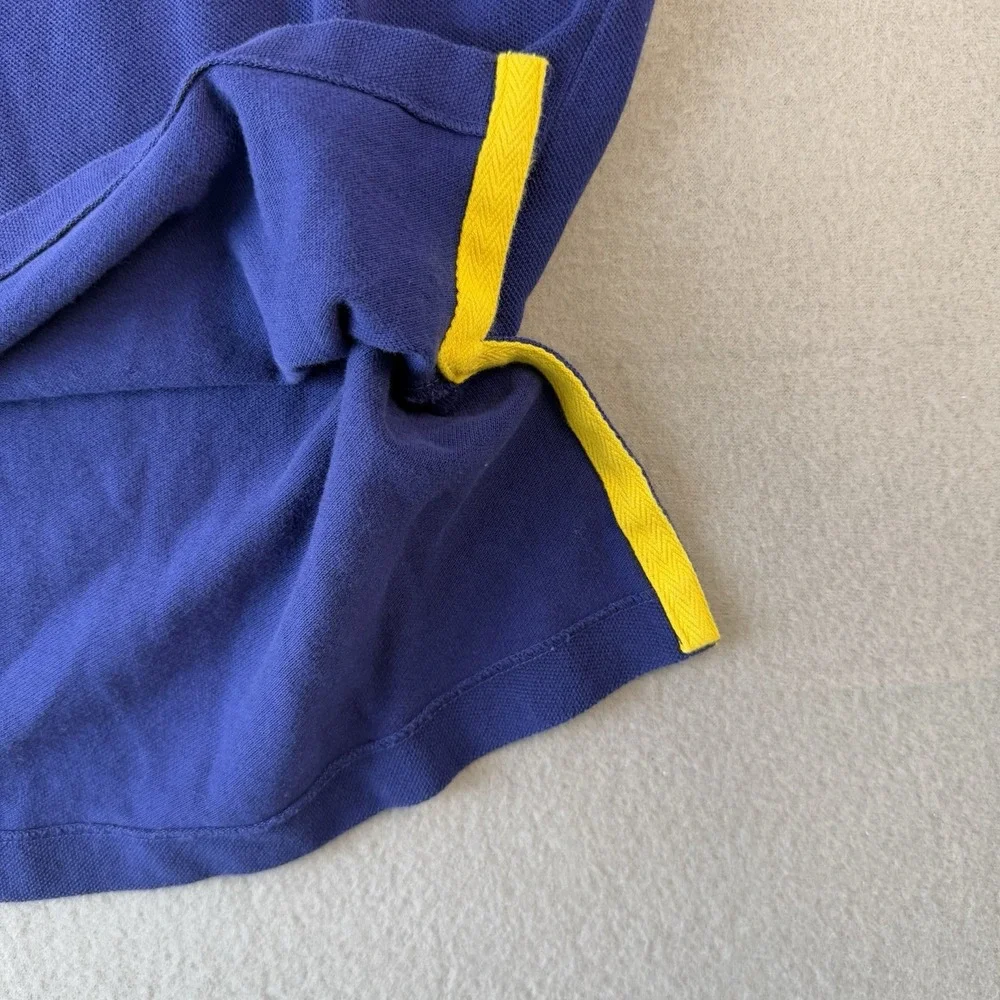 Polo Ralph Lauren Size 2XLT Blue Mens Polo Shirt Monogram Crest Vintage Y2K/90s